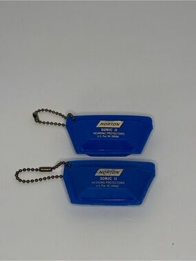Norton Sonic II Blue Hearing Protector Cases Only Keychain Set
